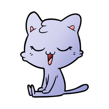 Çizgi film kedisinin vektör çizimi