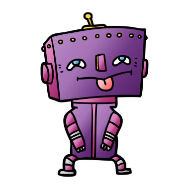 Çizgi film robotunun vektör çizimi