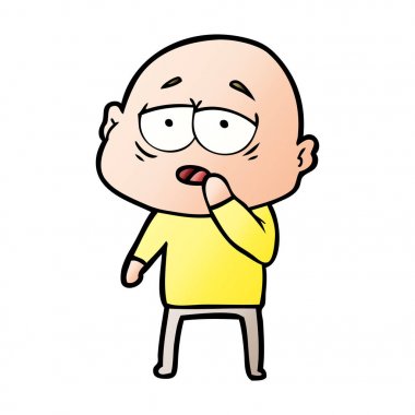 yorgun kel adam çizgi film