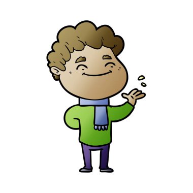 vektör çizim karikatür dostça adam