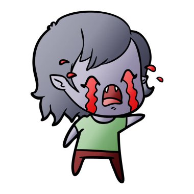 ağlayan vampir kız çizgi film