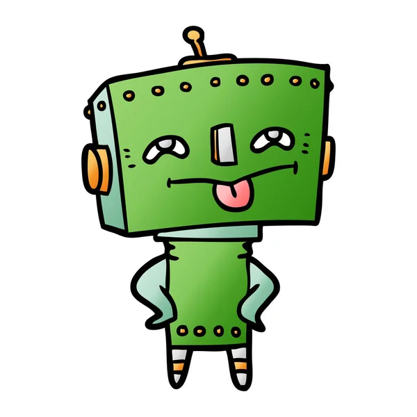 Vektor Illustration Tecknad Robot — Stock vektor