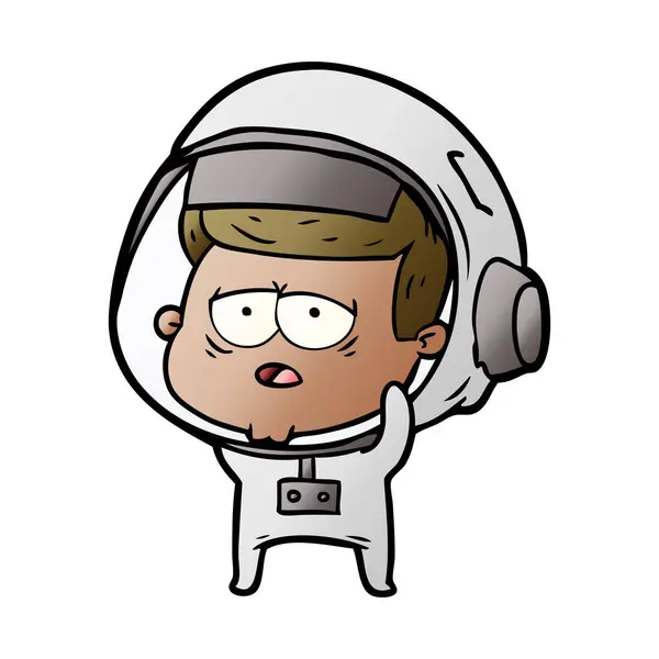 Ilustração Vetorial Astronauta Dos Desenhos Animados — Vetor de Stock