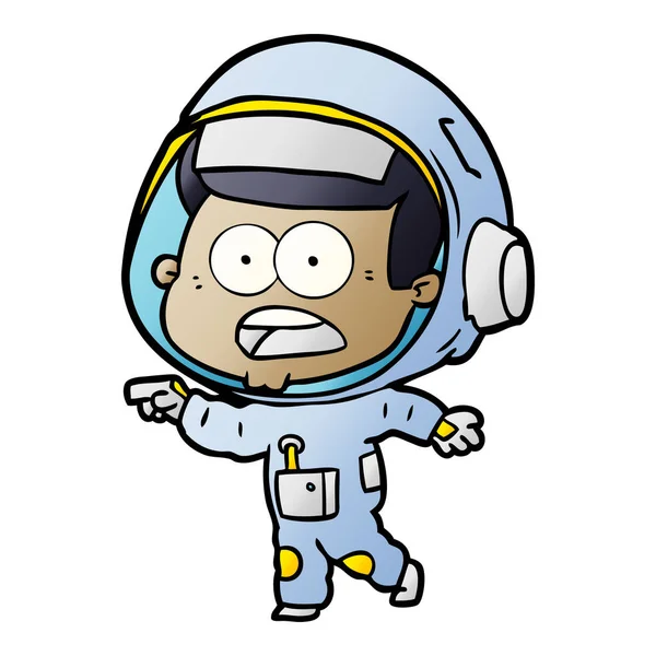 Vector Illustration Cartoon Astronaut — Stock Vector