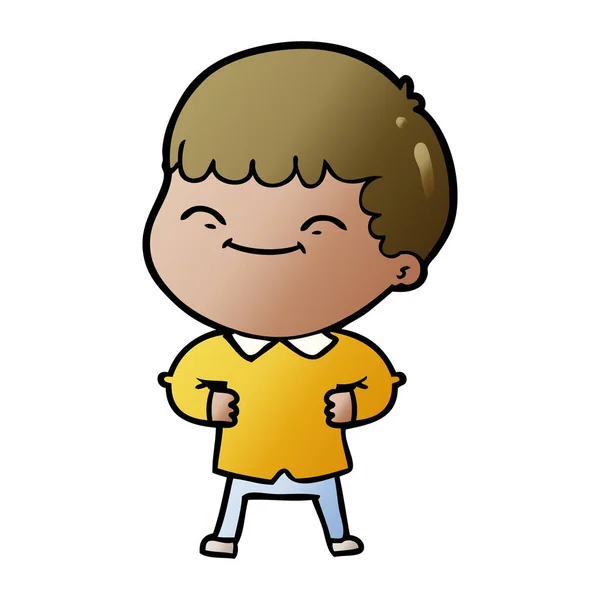 Vektorillustration Cartoon Happy Boy — Stock vektor