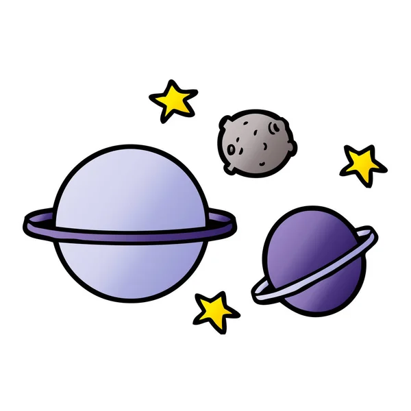 Illustration Vectorielle Planètes Dessin Animé — Image vectorielle