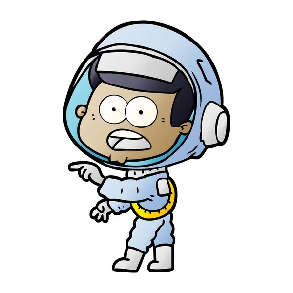 Ilustración Vectorial Del Astronauta Dibujos Animados — Vector de stock