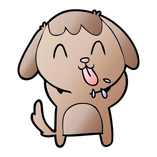 Vector Ilustración Lindo Perro Dibujos Animados — Vector de stock