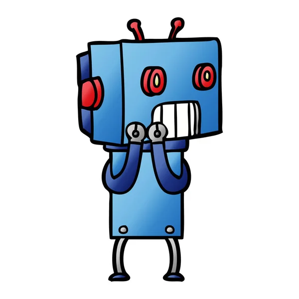 Ilustração Vetorial Robô Cartoon —  Vetores de Stock