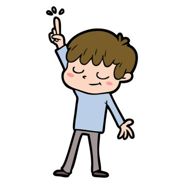 vektör çizim karikatür mutlu çocuk