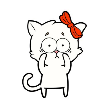 Çizgi film kedisinin vektör çizimi