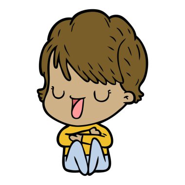 vektör çizim karikatür kadın söz