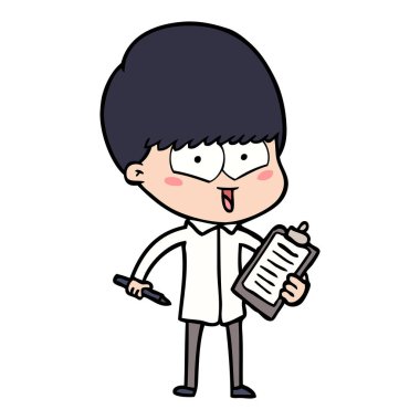 vektör çizim karikatür mutlu çocuk