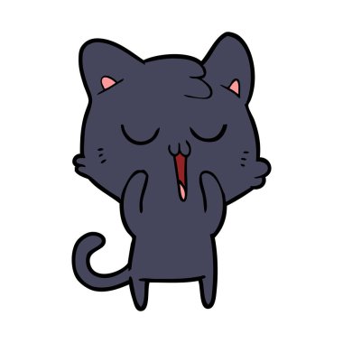 Çizgi film kedisinin vektör çizimi