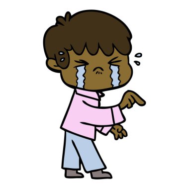 Çizgi film çocuğunun vektör çizimi