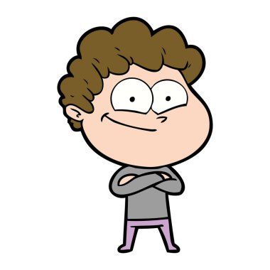 vektör çizim karikatür mutlu adam