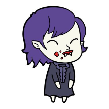 çizgi film vampir kız kanlı yanak