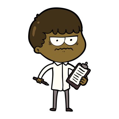 vektör çizim karikatür dostum rahatsız