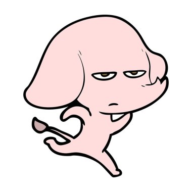 vektör çizim rahatsız çizgi fil