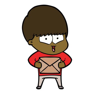 vektör çizim karikatür mutlu çocuk