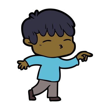 vektör çizim karikatür meraklı çocuk