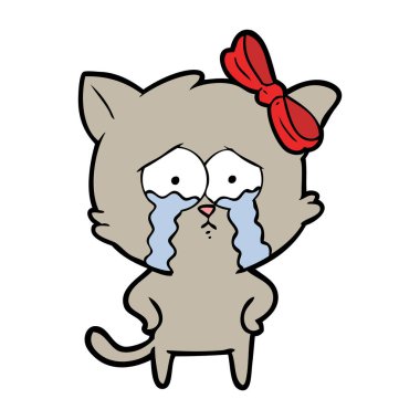 Çizgi film kedisinin vektör çizimi