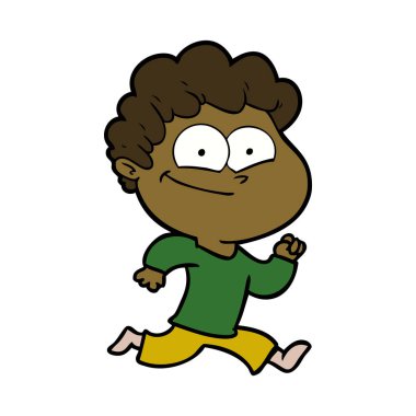 vektör çizim karikatür mutlu adam