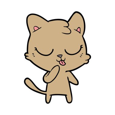 Çizgi film kedisinin vektör çizimi