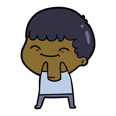 vektör çizim karikatür mutlu çocuk