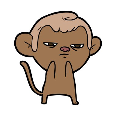 Çizgi film maymununun vektör çizimi
