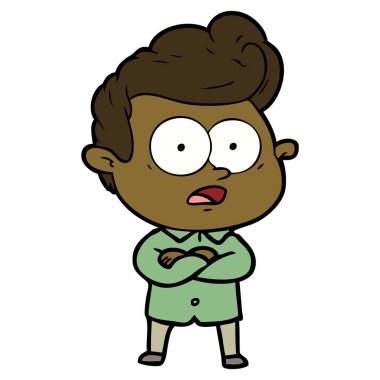 vektör çizim karikatür bakan adam