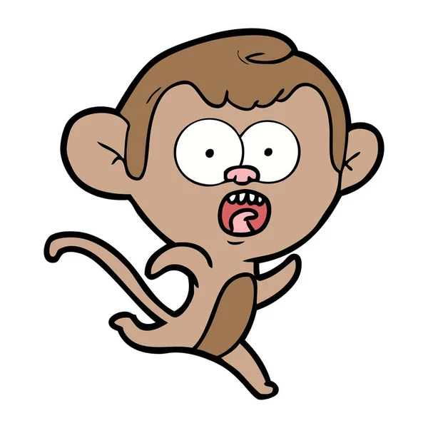 Векторна Ілюстрація Шокованої Мультфільму Мавпи — стоковий вектор