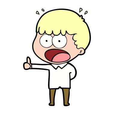 vektör çizim karikatür dostum şok