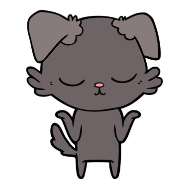 Çizgi film köpeğinin vektör çizimi