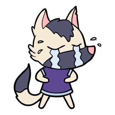 Çizgi film kurdunun vektör çizimi