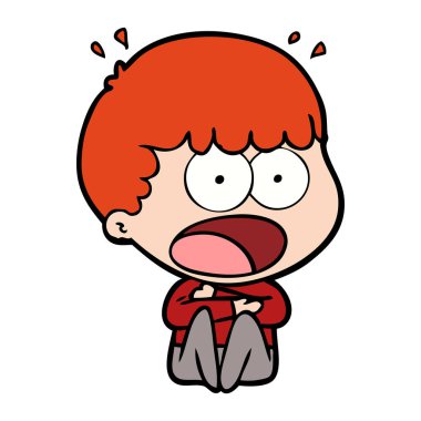 vektör çizim karikatür dostum şok