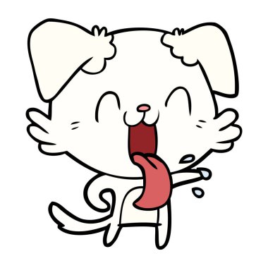 Çizgi film köpeğinin vektör çizimi