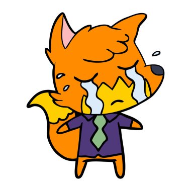 ağlayan iş tilki çizgi film