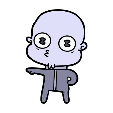 çizgi film garip kel uzay adamı