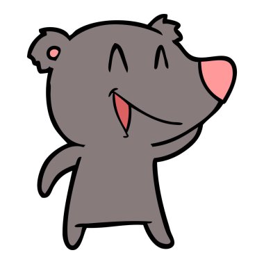 Çizgi film ayısının vektör çizimi