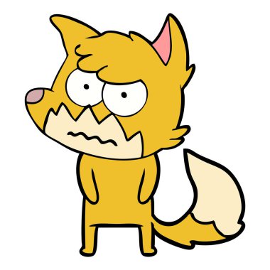vektör çizim karikatür rahatsız fox