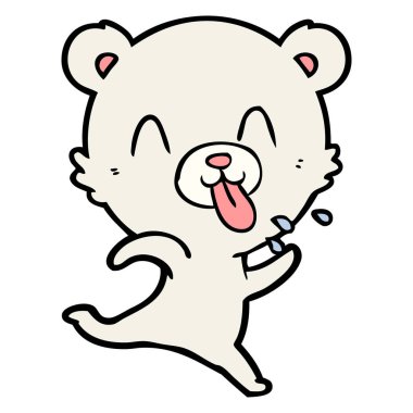 dilini kaba karikatür kutup ayısı