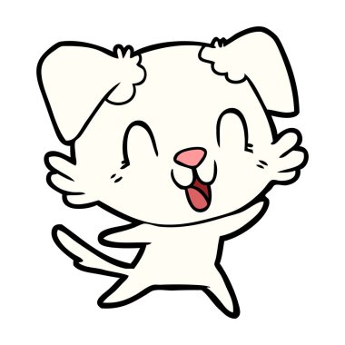 Çizgi film köpeğinin vektör çizimi