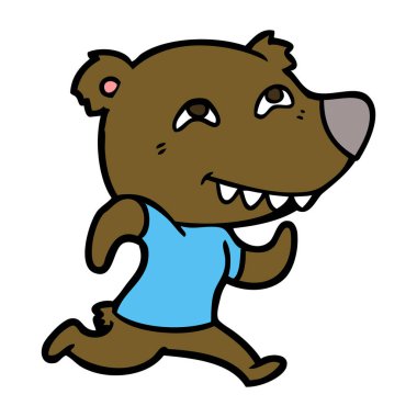 Çizgi film ayısının vektör çizimi