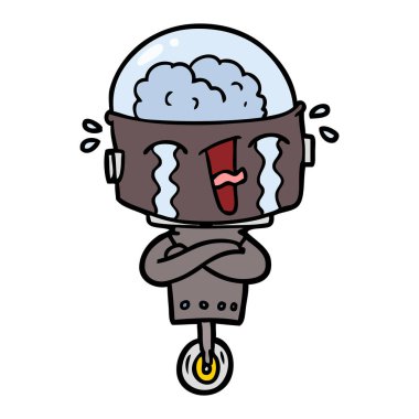 Çizgi film robotunun vektör çizimi