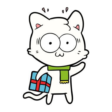 Noel hediyesi ile sürpriz kedi çizgi film