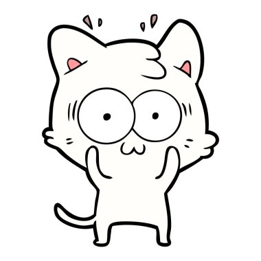 Çizgi film kedisinin vektör çizimi