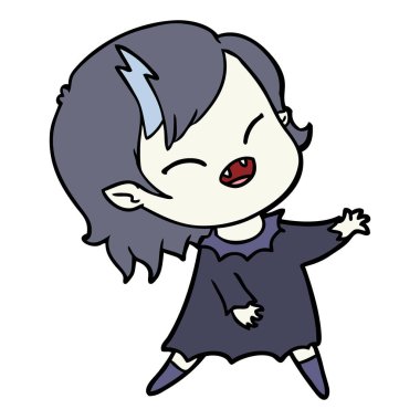 gülen vampir kız çizgi film