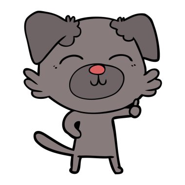 Çizgi film köpeğinin vektör çizimi