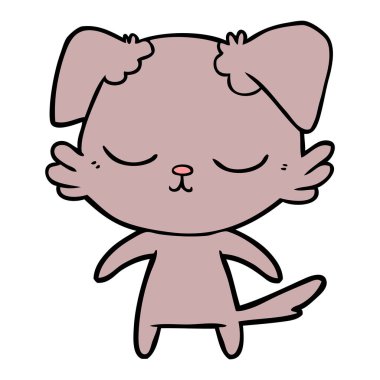 Çizgi film köpeğinin vektör çizimi